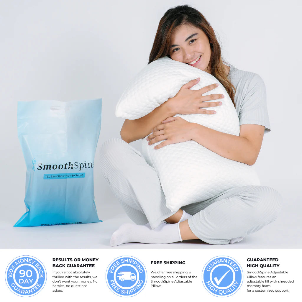 SmoothSpine™ Side-Sleeper Pillow - Customizable Thickness