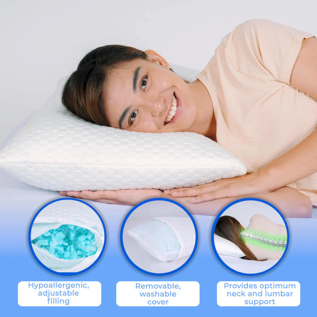 SmoothSpine™ Side-Sleeper Pillow - Customizable Thickness