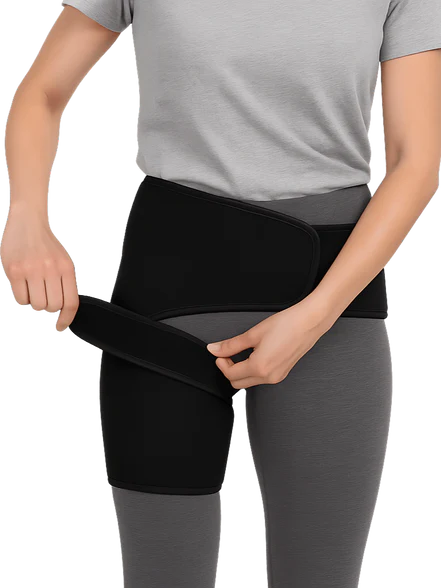 Adjust the strap around your hip