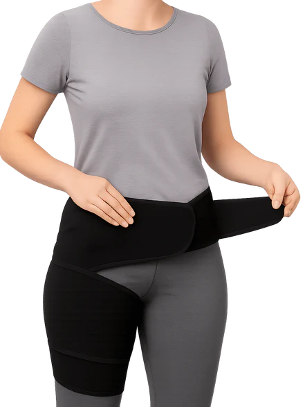 Wrap the brace around your waist